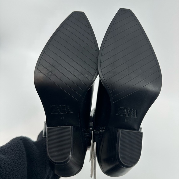 NWT Zara heeled cowboy boots size 8 - Picture 6 of 7